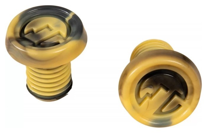 Грипси для самокату North Industry Pro 160mm - Black/Canary Yellow Swirl, укр, укр