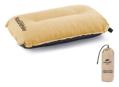 Подушка самонадувна Naturehike Sponge automatic NH17A001-L, жовта