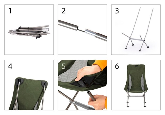 Стул складной Naturehike YL06 NH18Y060-Z, зеленый