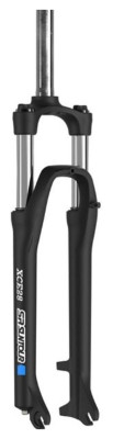 Вилка 29" Амортизаційна Алюмiнiй 1-1/8" disc безрізьб. під ексцентрик шток-260мм travel-100мм Suntour XCE28 чорний (матовий)