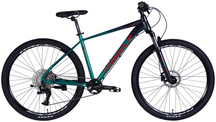 Велосипед AL 29" Formula ZEPHYR EXPERT HDD рама-19" темно-сріблястий з зеленим 2025, укр, укр