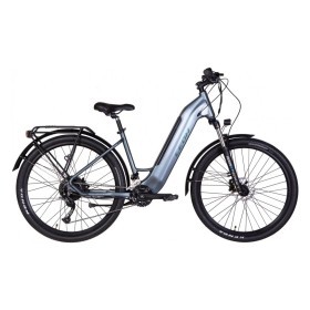 Электровелосипед понижен в цене 27.5&quot; Leon GAVANA рама- 500Вт 48В дисплей, САП, 13.4 Ач встроенная батарея, 2022 STK-LN-061 (темно-серый (м))