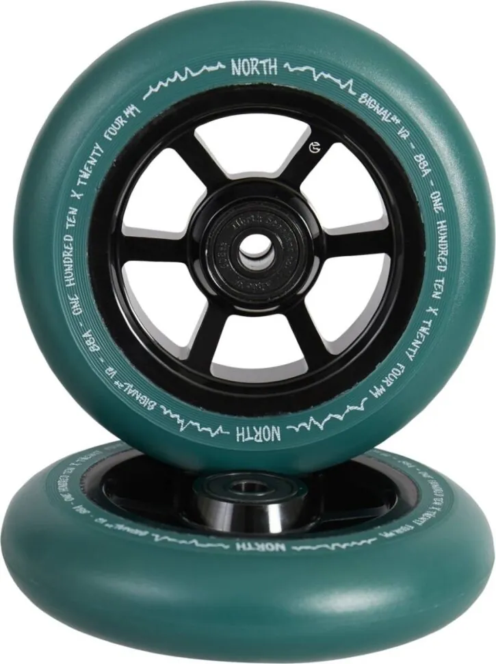 Колеса для трюкового самокату North Signal V2 Pro 110mm - Black/Forest Pu (FRD.047447)