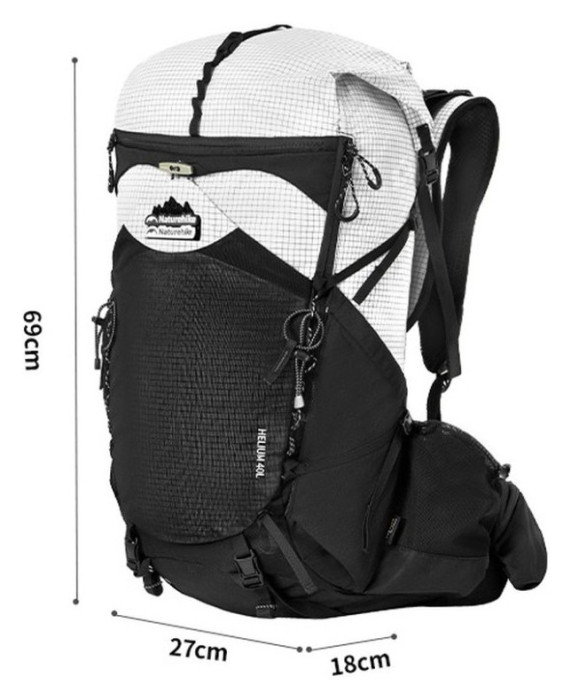 Рюкзак туристичний Naturehike Helium CNK2450XB016, 40 л, білий, L