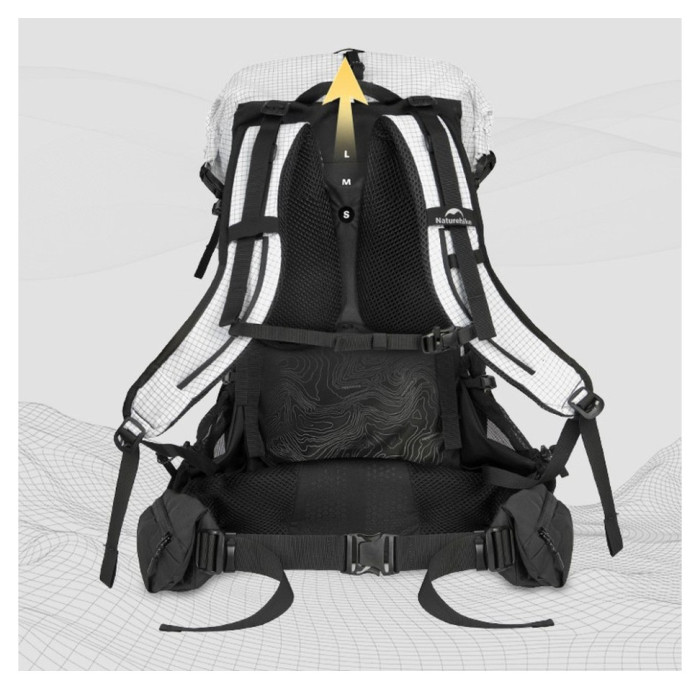 Рюкзак туристичний Naturehike Helium CNK2450XB016, 40 л, білий, L