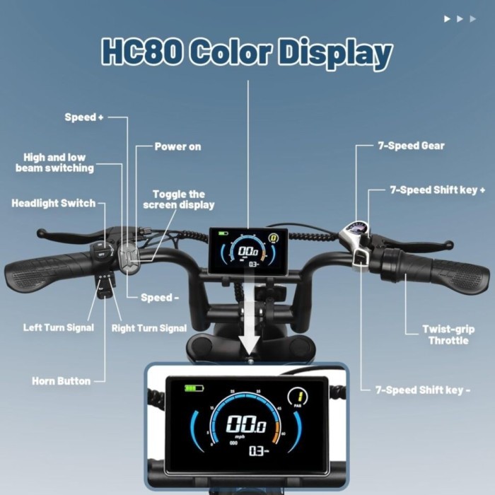 Електровелосипед Maraton Cruzzer V8 Mini Чорний