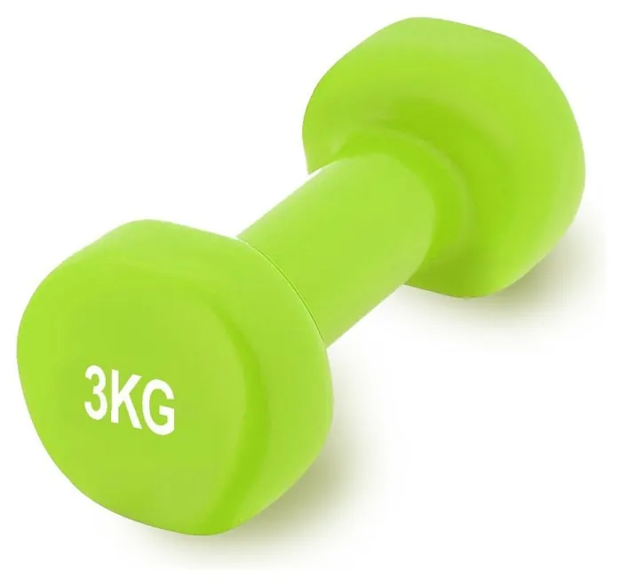 Гантель виниловый PowerPlay 4125 Achilles 3 кг. Зеленая (1шт.)