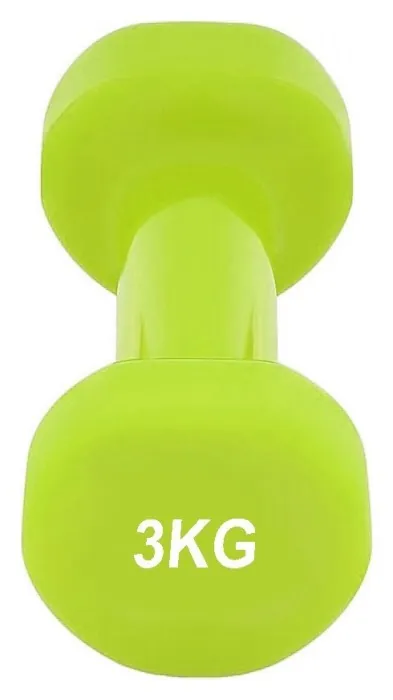 Гантель виниловый PowerPlay 4125 Achilles 3 кг. Зеленая (1шт.)