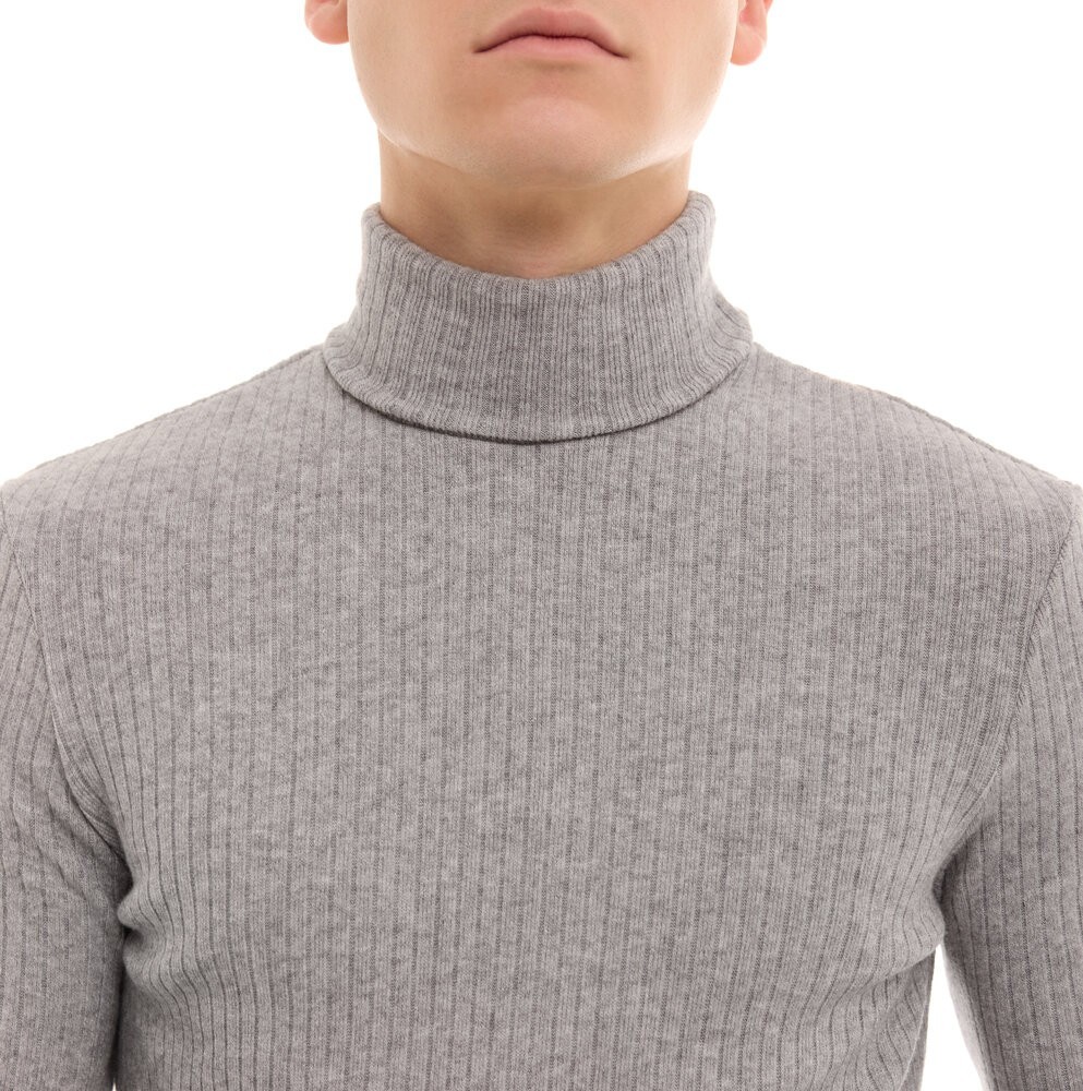 Мужской гольф Pobedov Prestige. Светло-серый гольф для мужчин. Гольф ангора мужской