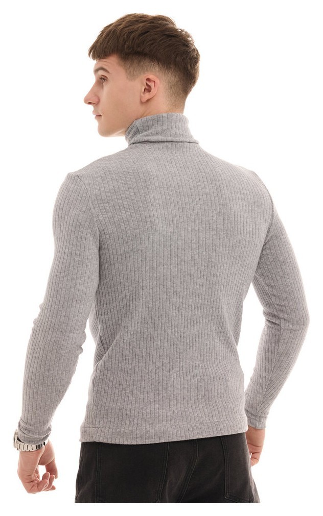 Мужской гольф Pobedov Prestige. Светло-серый гольф для мужчин. Гольф ангора мужской