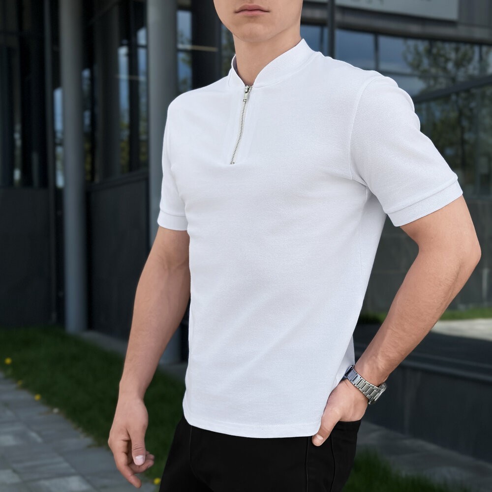 Мужское белое поло Pobedov Nexus