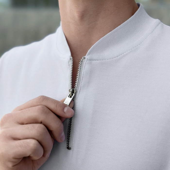 Мужское белое поло Pobedov Nexus