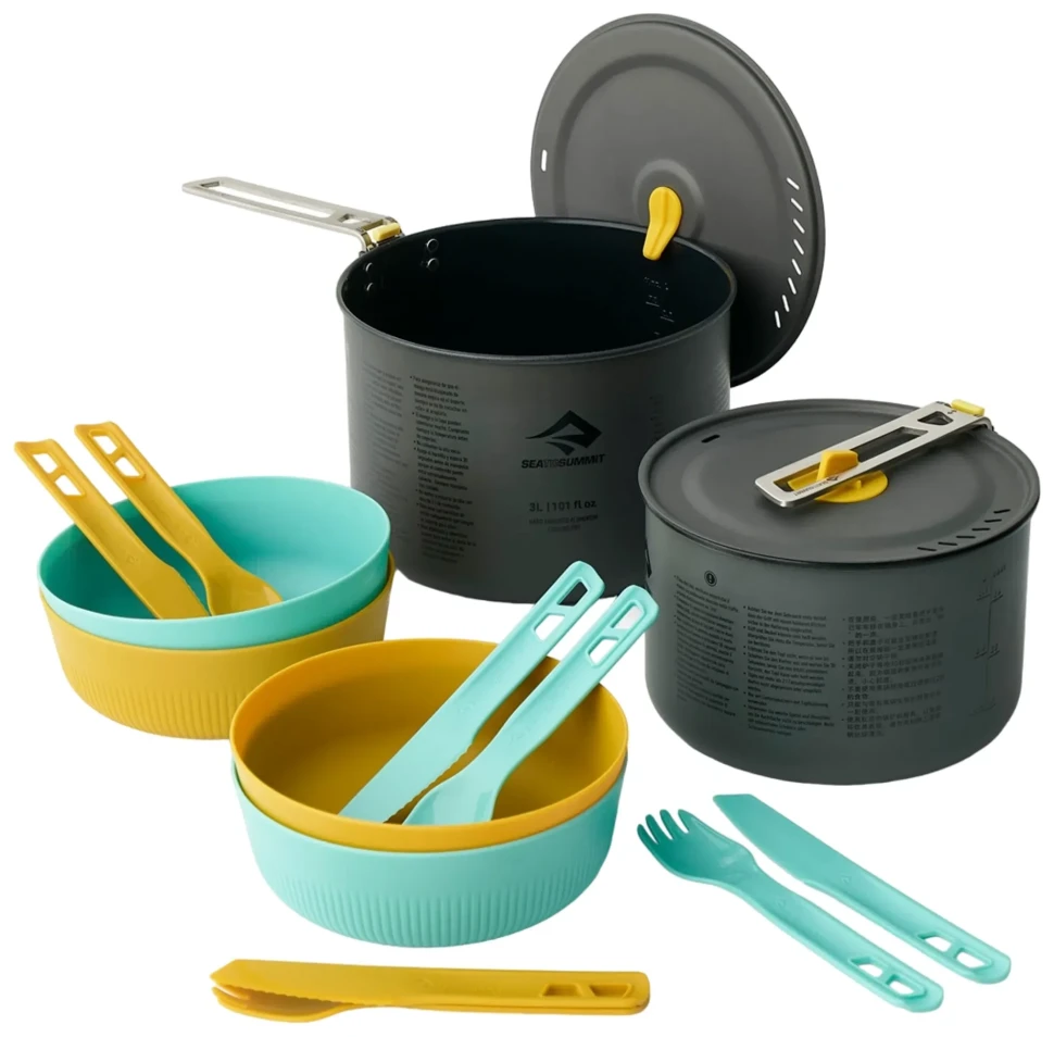 Набір посуду Sea to Summit Frontier UL Two Pot Cook Set, 14 предметів, на 4 персони (SHM_STS ACK027031-122106)