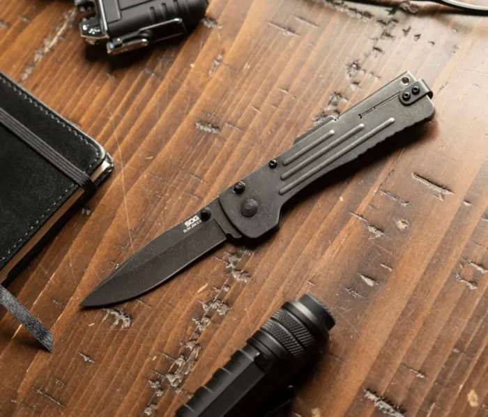 Ніж складаний SOG SlimJim 2.0, Black