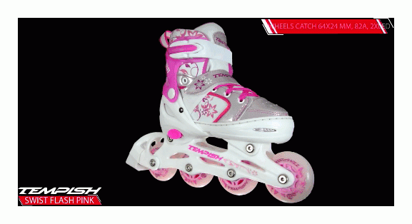 Роликовые коньки Tempish Swist Flash, розовые