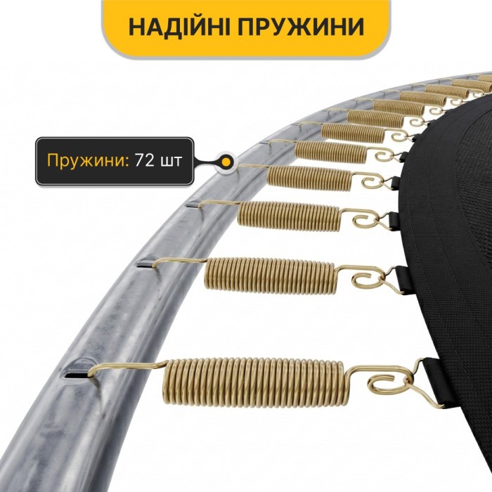 Батут з внутрішньою захисною сіткою 374 см LEOBRO Premium Pro 12FT GREEN (LB-1101)