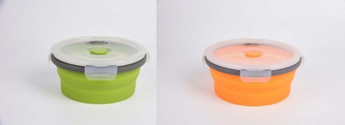 Контейнер TRAMP складной силиконовый с крышкой защелкой 800мл UTRC-087 , Оливковый