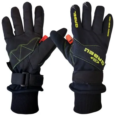 Перчатки для скандинавской ходьбы Gabel Wind Tech N.C.S. Black/Green L (8015012100009)