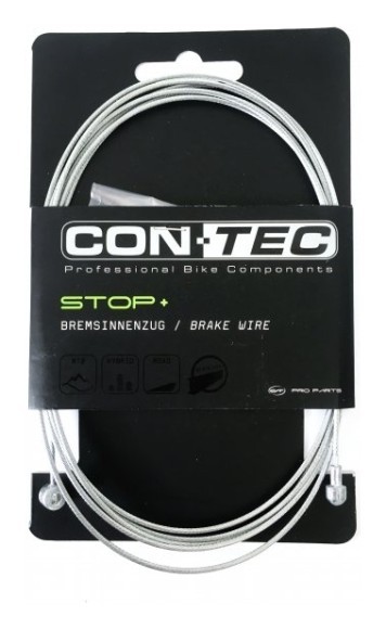 Трос гальмівний CON-TEC Slick Stainless CP-B3/B4 2100мм універ. МТВ/ROAD з кінцевиком, нерж., шліф., укр