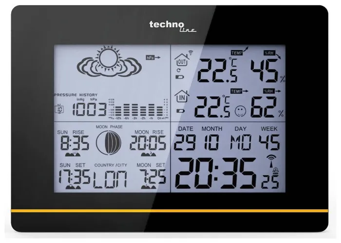 Метеостанция Technoline WS6750 Black (WS6750)