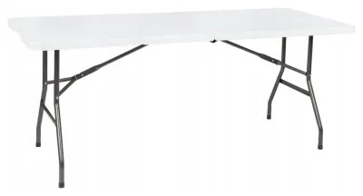 Розкладний стіл для кейтерингу FunFit 180x74 x 3,5 см Білий (4897)