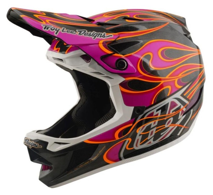 Вело шолом TLD D4 CARBON HELMET; TORCHED [CARBON / MAGENTA] XL