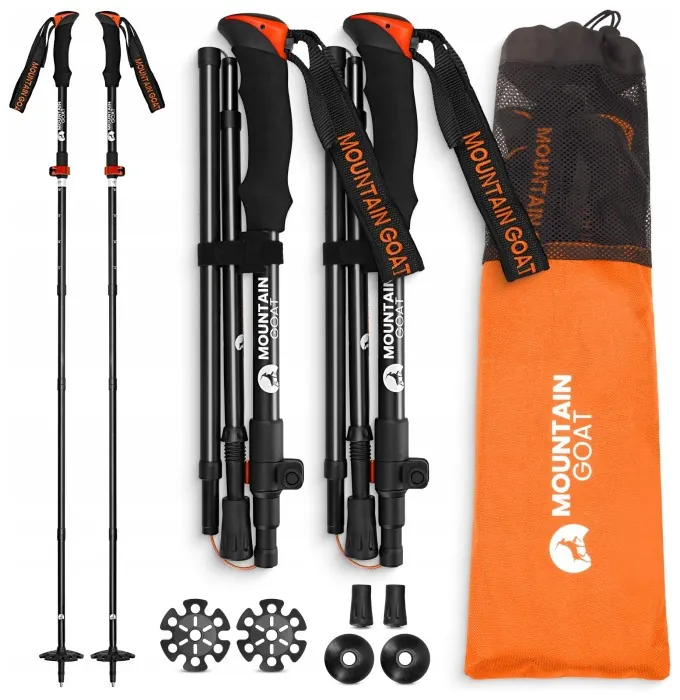 Трекинговые палки Mountain Goat Pro+ 43-130 см Black/Orange (P-5907739318251)