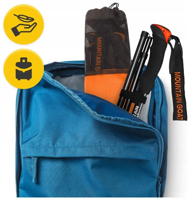 Трекинговые палки Mountain Goat Pro+ 43-130 см Black/Orange (P-5907739318251)