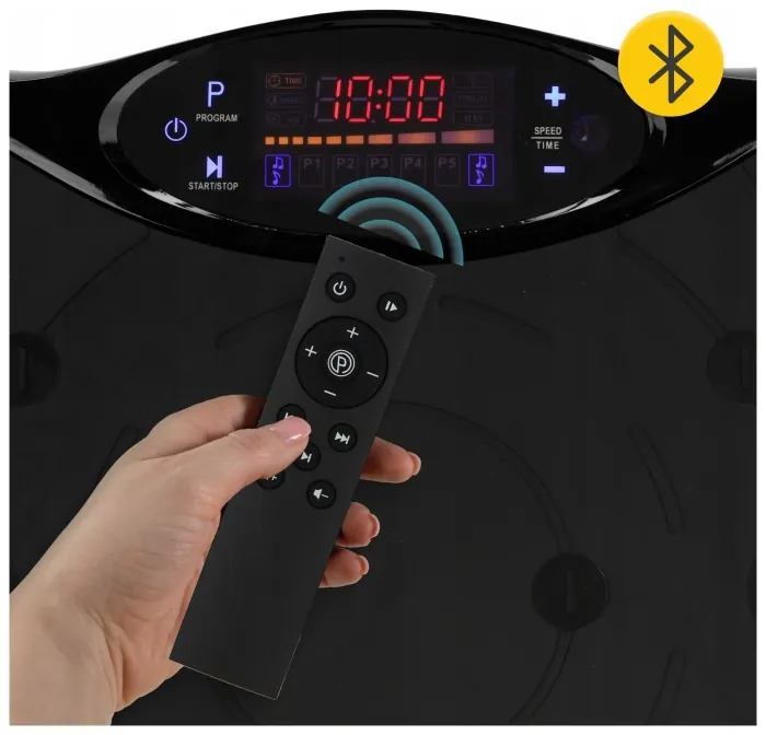Виброплатформа для тренировок 4FIZJO Ultra+ с пультом и эспандерами Black (P-5905973402873)