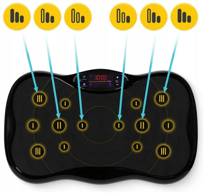 Виброплатформа для тренировок 4FIZJO Ultra+ с пультом и эспандерами Black (P-5905973402873)