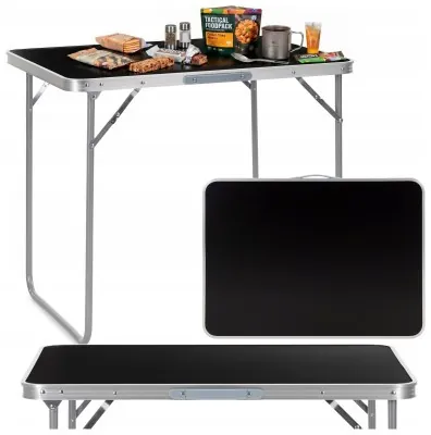 Стіл кемпінговий Springos 80 x 60 см складний CS0184 Black