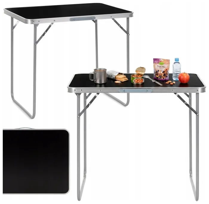 Стіл кемпінговий Springos 80 x 60 см складний CS0184 Black