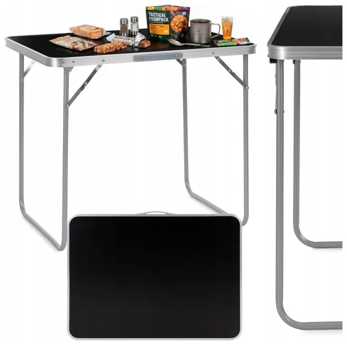 Стіл кемпінговий Springos 80 x 60 см складний CS0184 Black