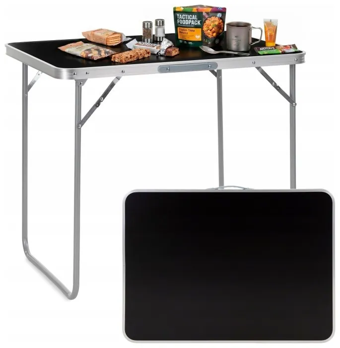 Стіл кемпінговий Springos 80 x 60 см складний CS0184 Black