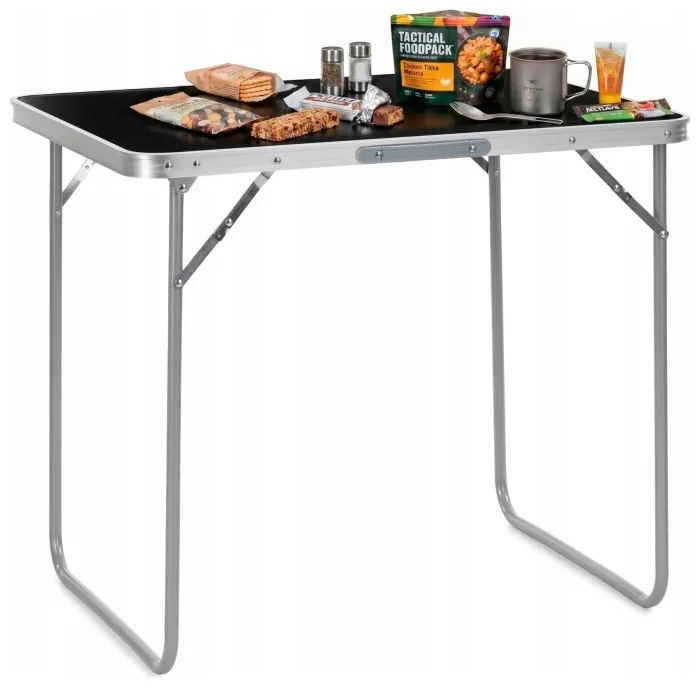 Стіл кемпінговий Springos 80 x 60 см складний CS0184 Black
