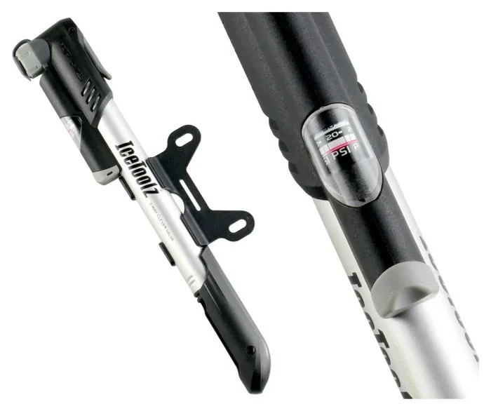 Мининасос Ice Toolz A251 с манометром, 120psi/8.2bar, "умный клапан" Presta/Schrader/Dunlop