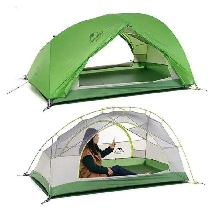 Намет двомісний з килимками Naturehike Star River 2 NH17T012-T, світло-зелений