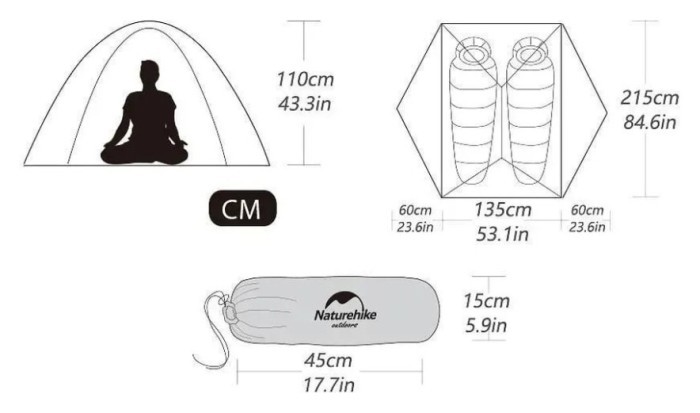 Намет двомісний з килимками Naturehike Star River 2 NH17T012-T, світло-зелений, укр, укр