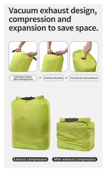 Гермомішок Naturehike CNK2550XB012, 4 л, білий