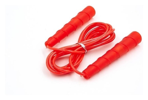 Скакалка з PVC джгутом Zelart FI-3513 (l-2,55м, d-3мм), червона, укр