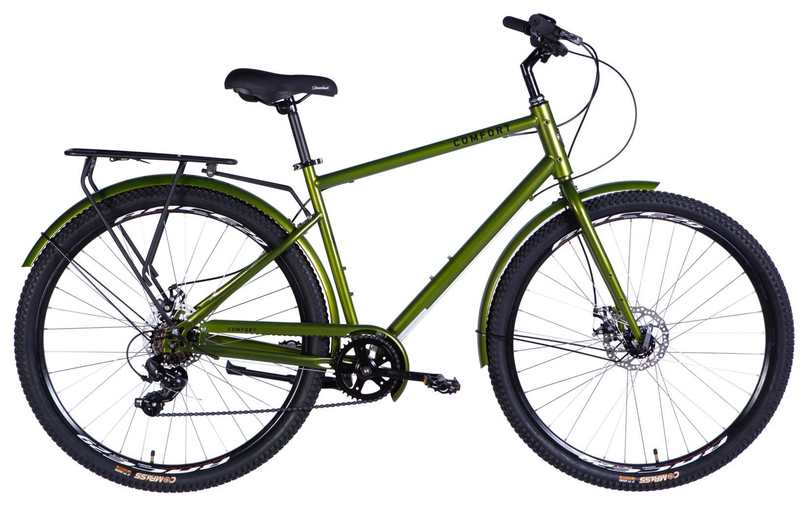 Велосипед ST 28" Dorozhnik COMFORT MALE DD FR рама-20" болотно-зелений 2025