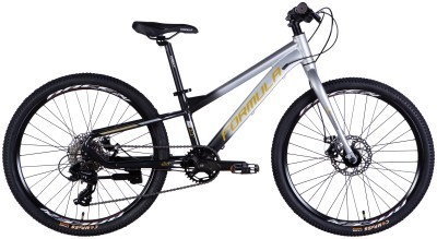 Велосипед AL 24" Formula F-1 DD CS рама-11" серебристо-черный 2025