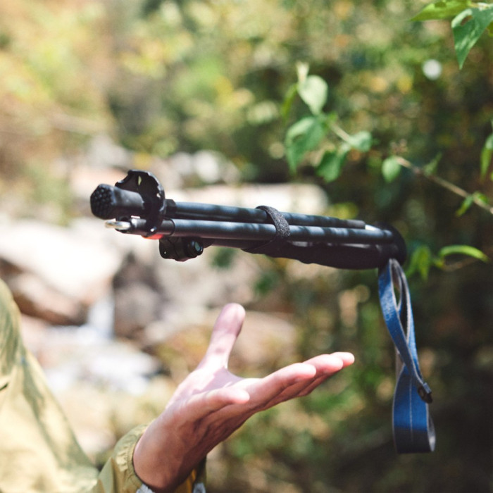 Трекінгова палиця Naturehike CNK2450DS013, 103-120 см, чорна