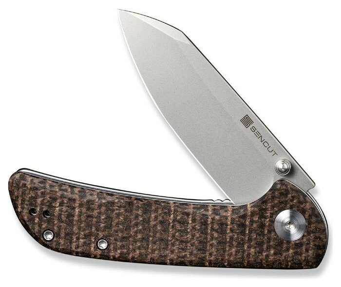 Ніж складаний кишеньковий Sencut Fritch, (7.6 см) 9Cr18MoV / Micarta коричневий, укр, укр
