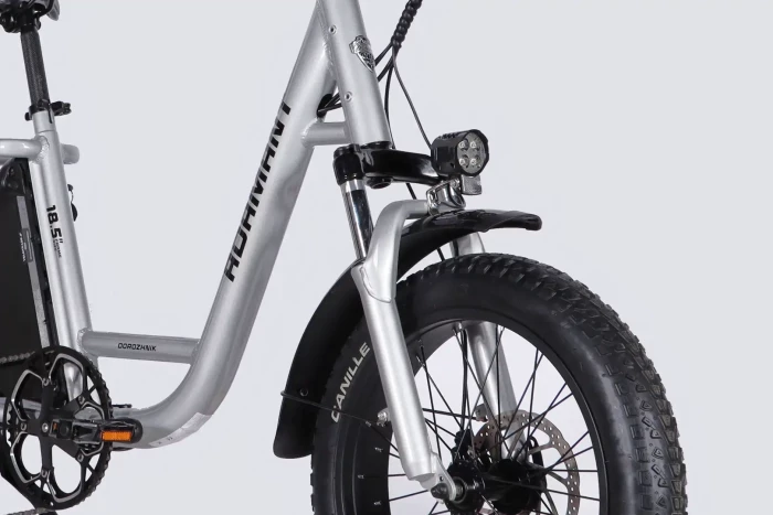 Велосипед з електроприводом 20" AL Dorozhnik ADAMANT DD FR рама-18,5" 48B 17.5А*г 500Вт срiблястий 2026