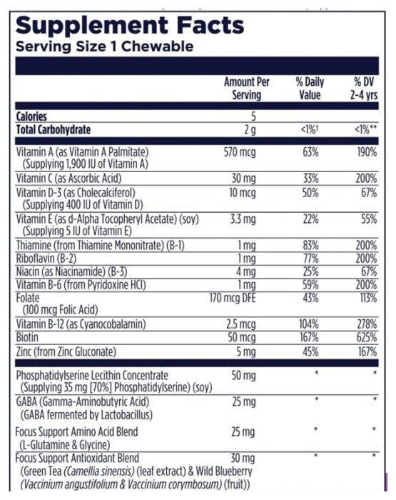 Focus-Saurus - 30 chewables Grape