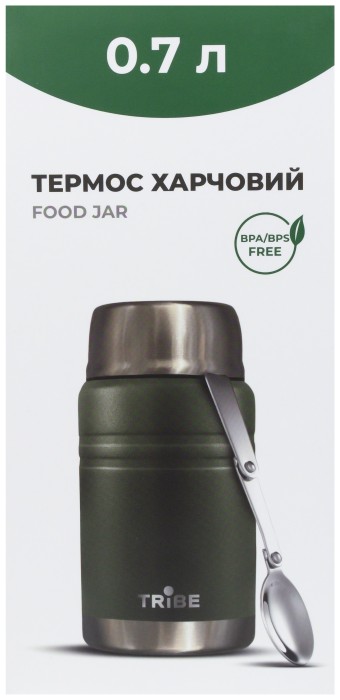 Термос Tribe Food Jar харчовий 0,7 л T-DE-0023, black, укр, укр