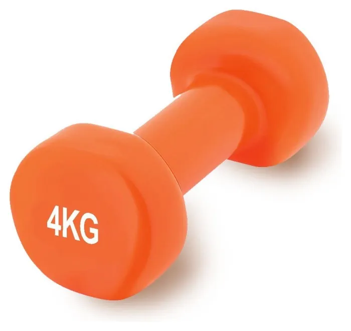 Гантель виниловый PowerPlay 4125 Achilles 4 кг. Оранжевая (1шт.)