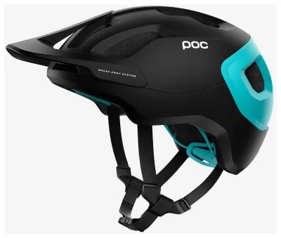 Шолом велосипедний POC Axion SPIN, Uranium Black / Kalkopyrit Blue Matt