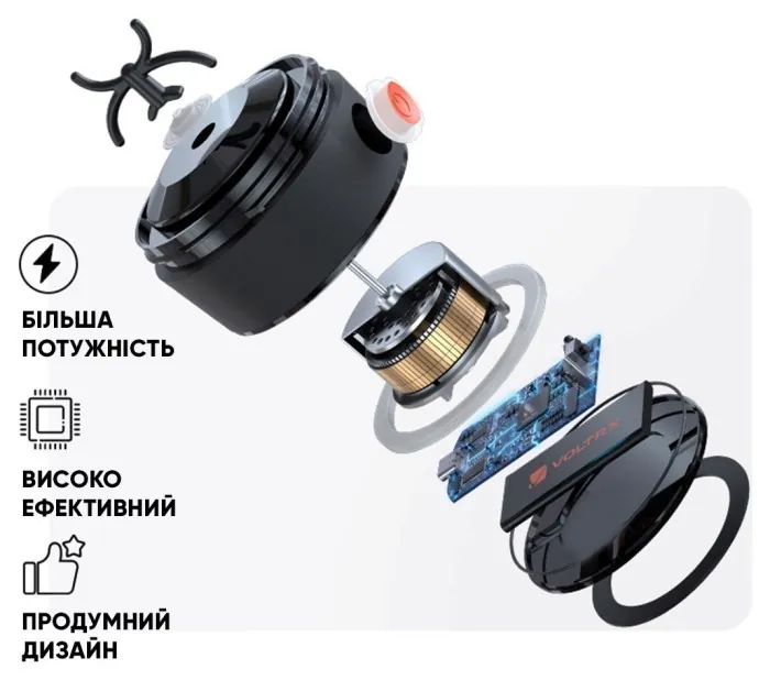 Шейкер спортивний електричний VOLTRX Gallium 700 мл. Tritan Yellow